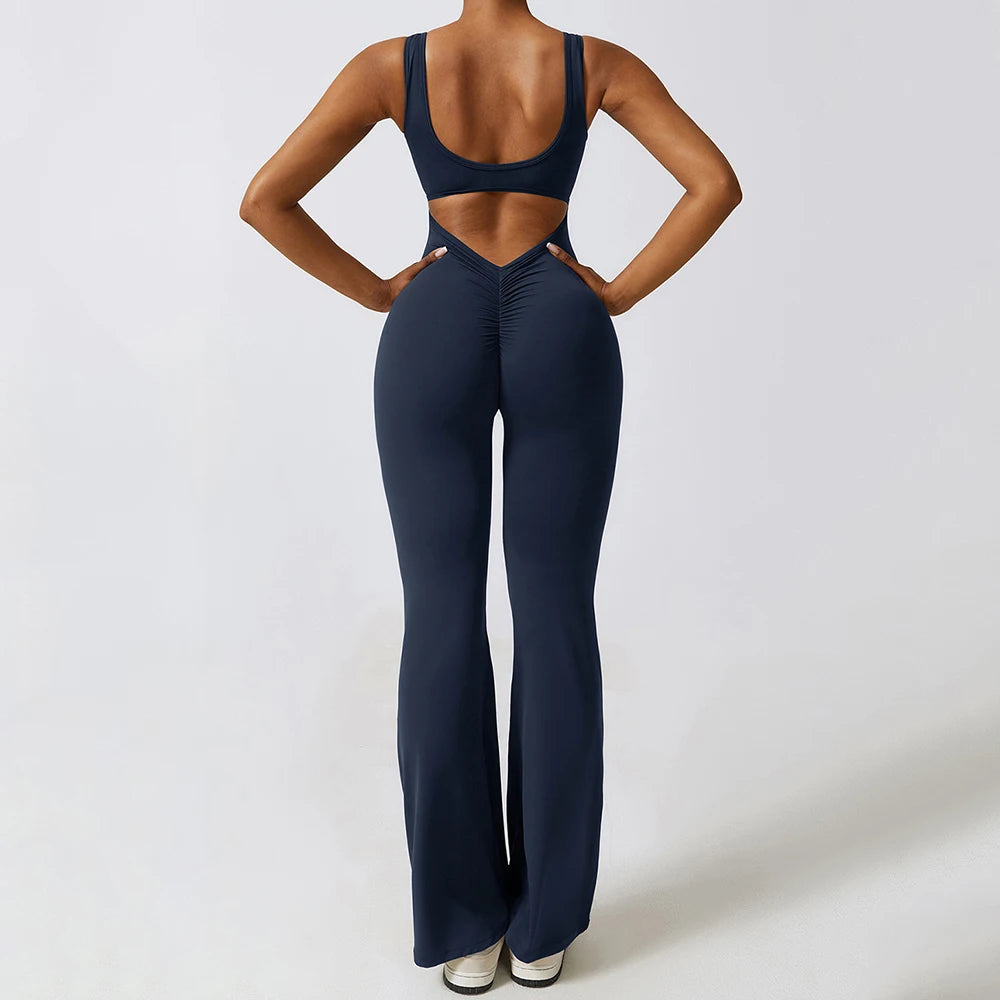 Sleeveless Scrunch Butt Yoga Jumpsuit