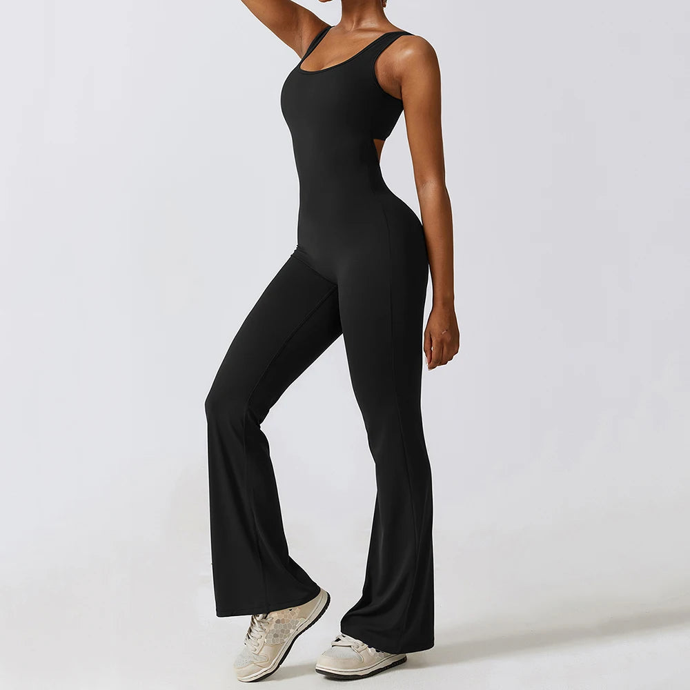 Sleeveless Scrunch Butt Yoga Jumpsuit