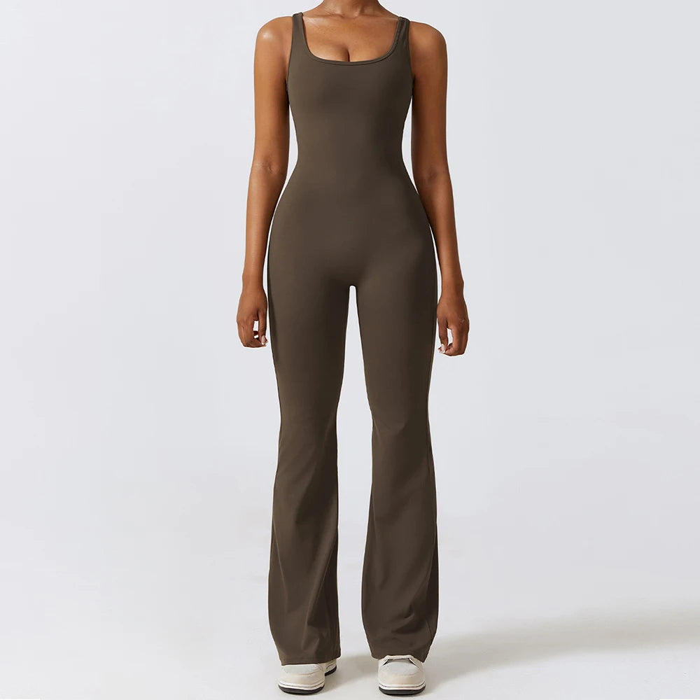 Sleeveless Scrunch Butt Yoga Jumpsuit