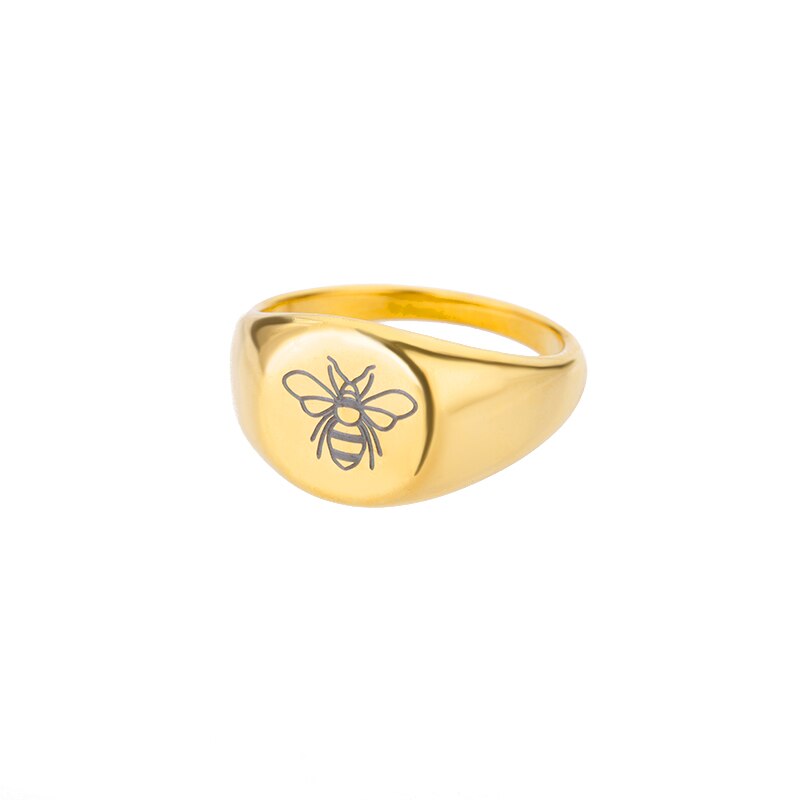 Stainless Steel Star Moon Planet Bee Butterfly Rings