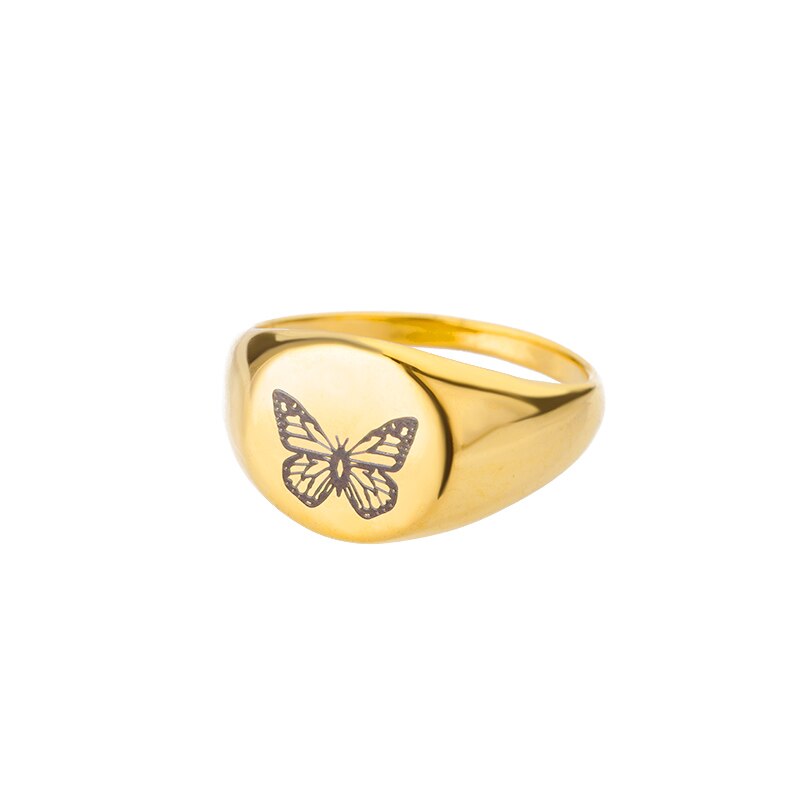 Stainless Steel Butterfly Ring