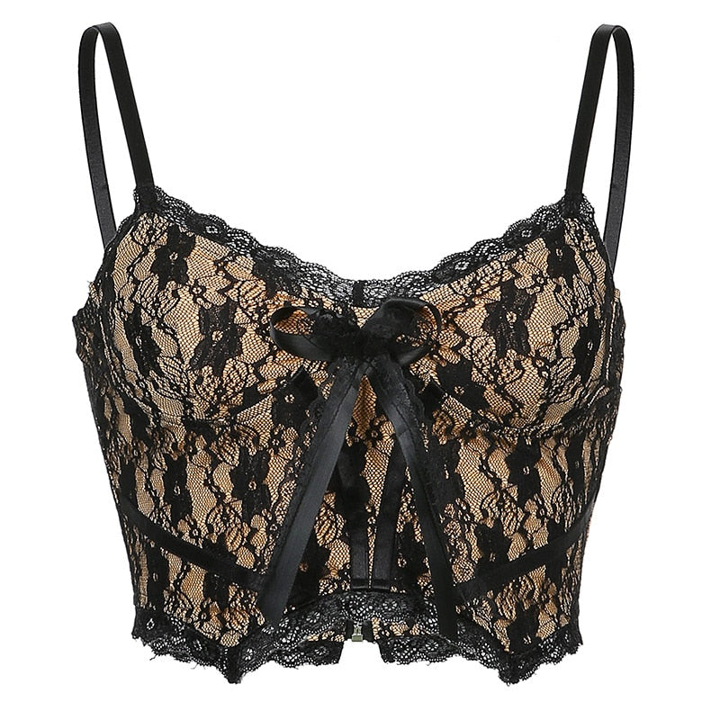 Black Lacy Corset Style Top