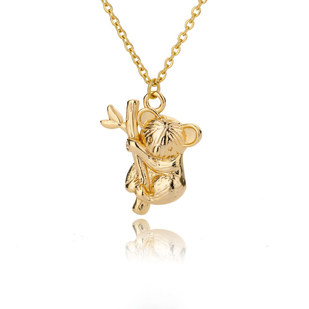 Cute Koala Bear Necklaces Stainless Steel