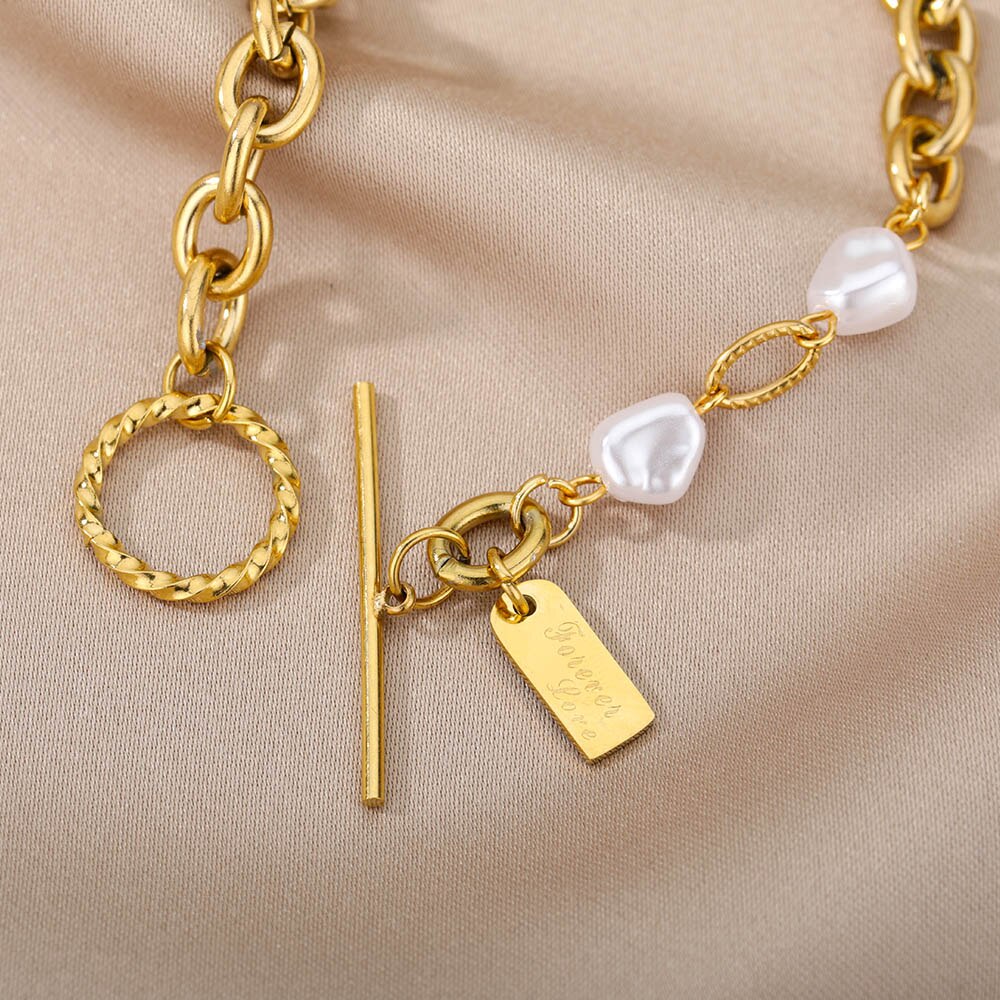 Punk Multilayer Chain Key Lock Bracelet