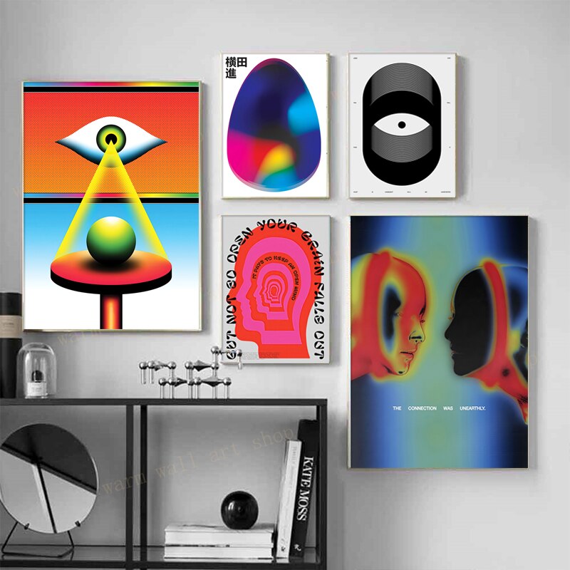 Abstract All Seeing Eye Psychedelic Surreal Landscape Wall Art Canvas Prints