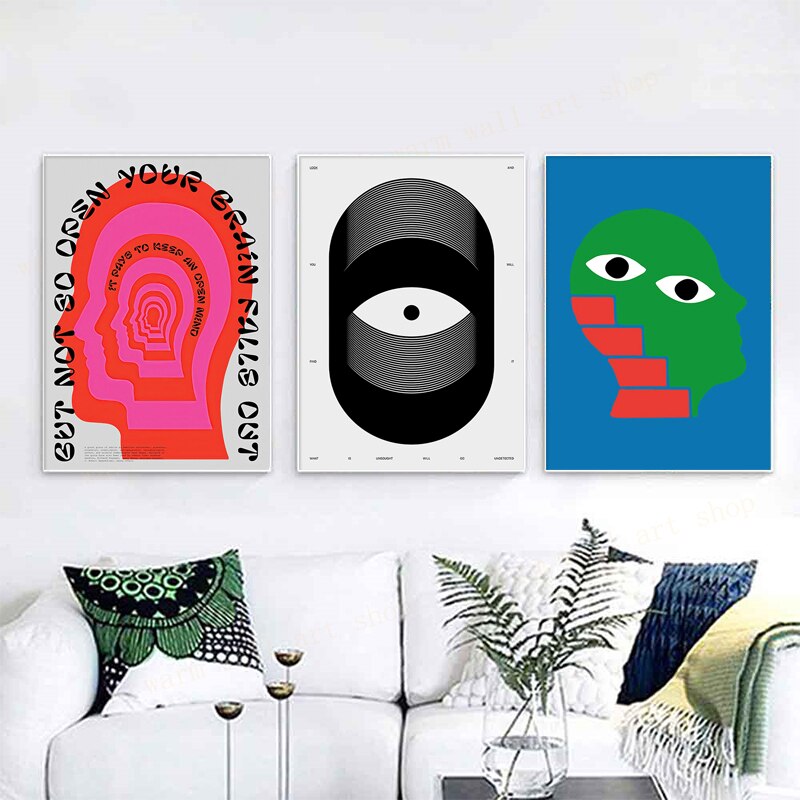 Abstract All Seeing Eye Psychedelic Surreal Landscape Wall Art Canvas Prints