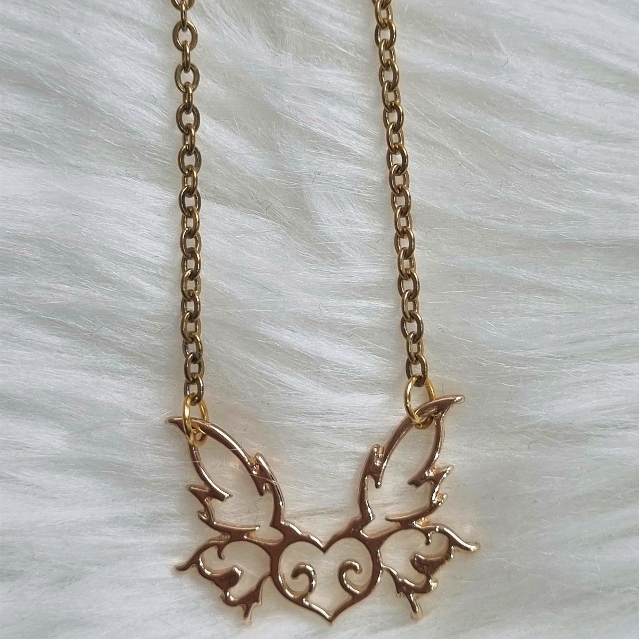 Heart Wing Delicate Fairy Heart Chain Necklace