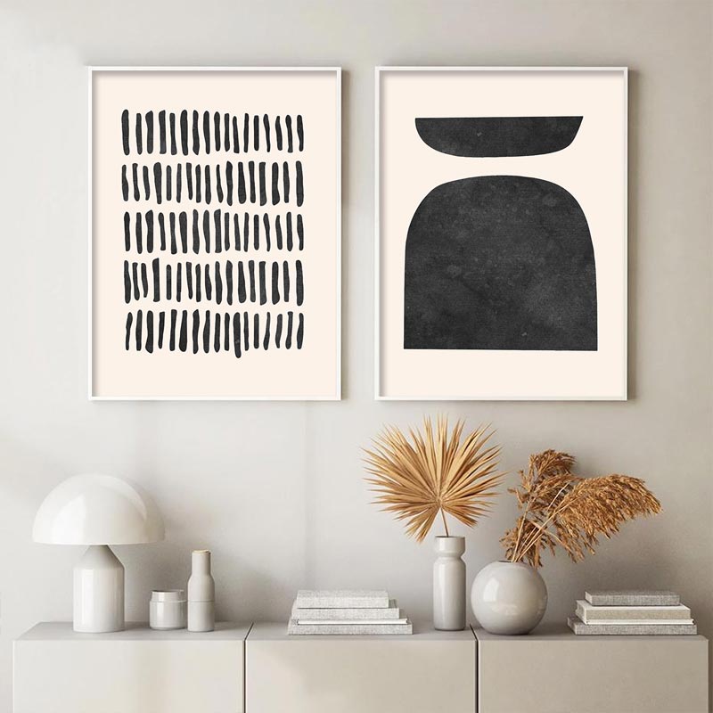 Abstract Minimalist Neutral Wall Art Prints