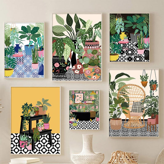 Botanical Plant Themed Aesthetic Wall Art Posters