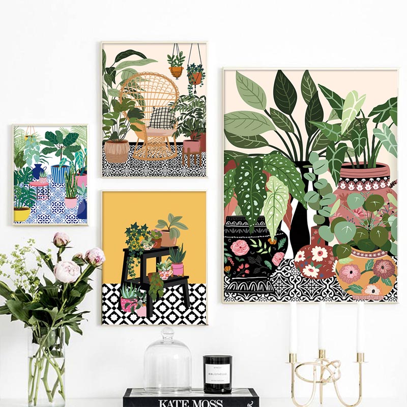 Botanical Plant Themed Aesthetic Wall Art Posters