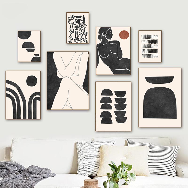 Abstract Minimalist Neutral Wall Art Prints