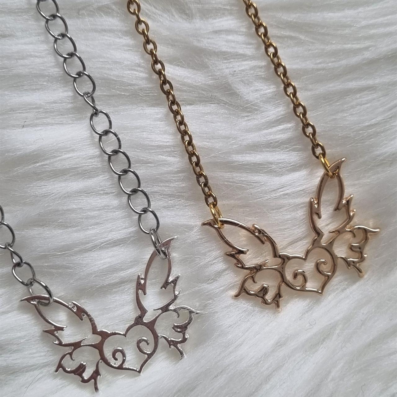 Heart Wing Delicate Fairy Heart Chain Necklace